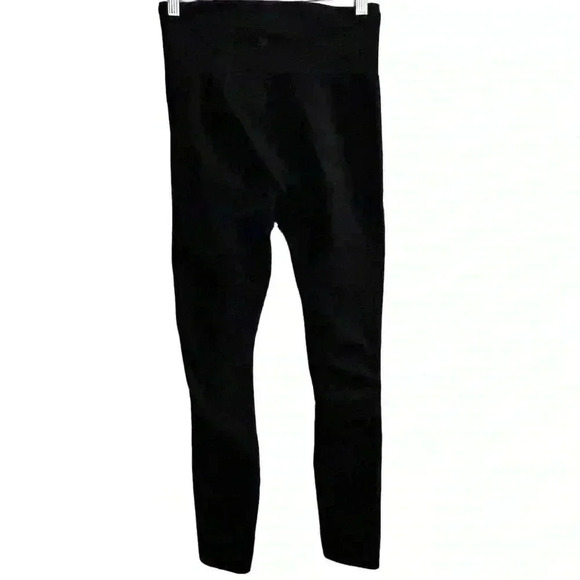 Athleta Women's High Waist Ribbed Knit Leggings Black Size S Ankle Length flawed - Picture 14 of 16
